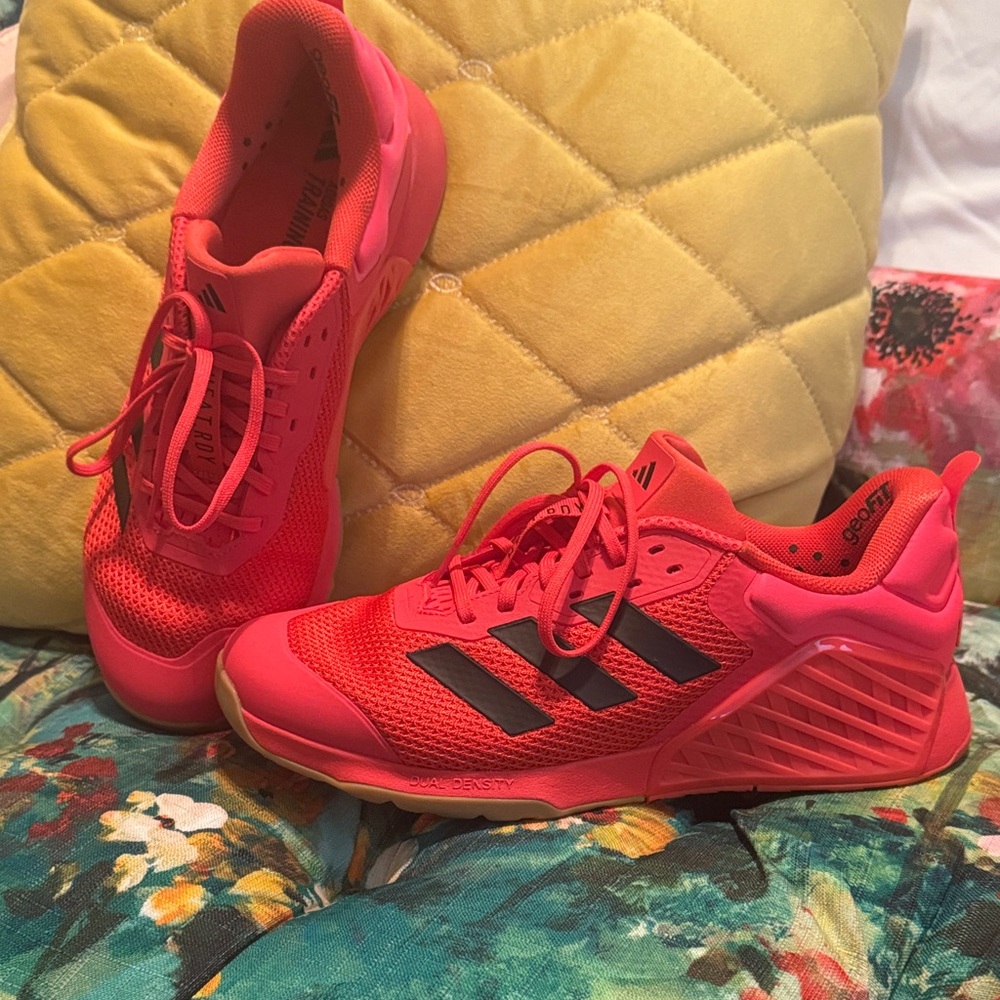 Adidas Men’s Bright Red Athletic Sneakers